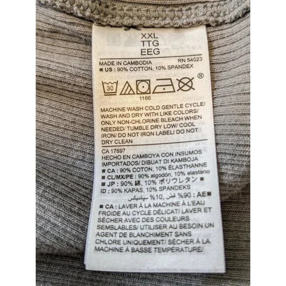 Old Navy Womens Size 2X Gray Scoop Neck Rib Knit First Layer Tank Top Fitted - Picture 8 of 8